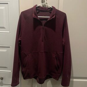 LULULEMON Burgundy Quarter-Zip Sweater